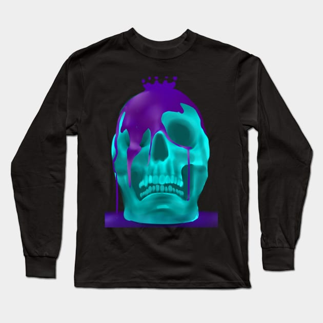 neon skull Long Sleeve T-Shirt by Tea Master 